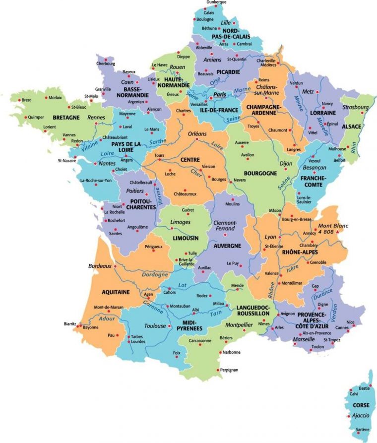 Espacoluzdiamantina: 25 Nouveau Map De France Avec Departement concernant Nouvelle Carte Des Régions De France