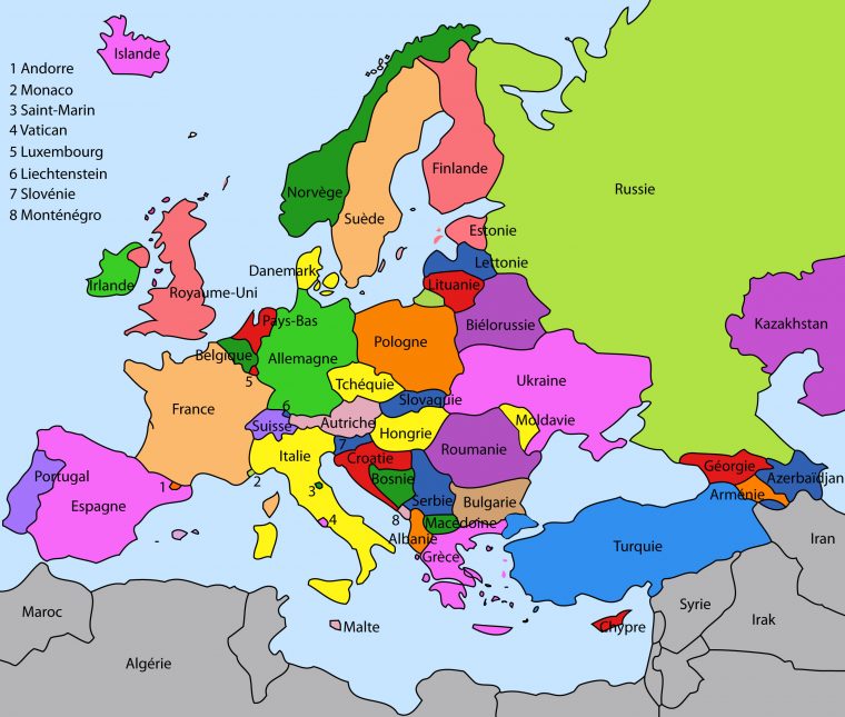 Espacoluzdiamantina: 26 Impressionnant Carte De L4Europe dedans Carte Europe Avec Capitales
