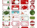 Etiquettes De Noel Marque Cadeau De Fête Autocollant Lot De destiné Etiquette Noel A Imprimer