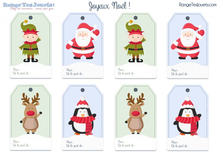 Étiquettes Pour Petits Paquets Cadeaux… [Printable dedans Etiquette Noel A Imprimer