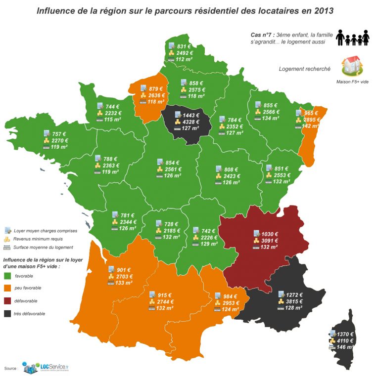 Etude De Profils-Types De Locataires : Cas N°7, Une Famille concernant Carte De France Pour Les Enfants
