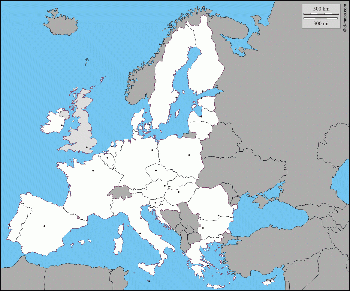 Europe : Carte Géographique Gratuite, Carte Géographique encequiconcerne Carte Europe Capitale