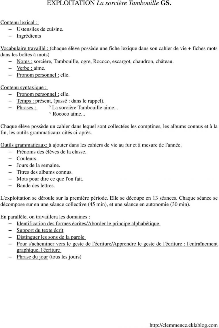 Exploitation La Sorcière Tambouille Gs. – Pdf Free Download à La Sorciere Tambouille
