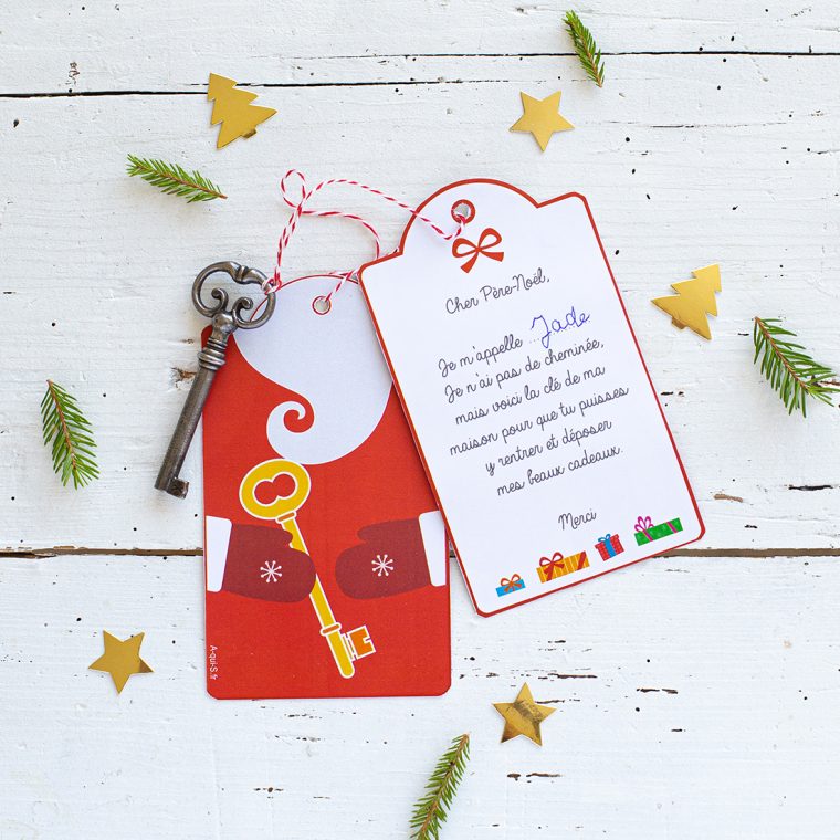 Fabriquer Une Clé Du Père-Noël Pour Les Logements Sans Cheminées avec Reponse Lettre Du Pere Noel A Imprimer