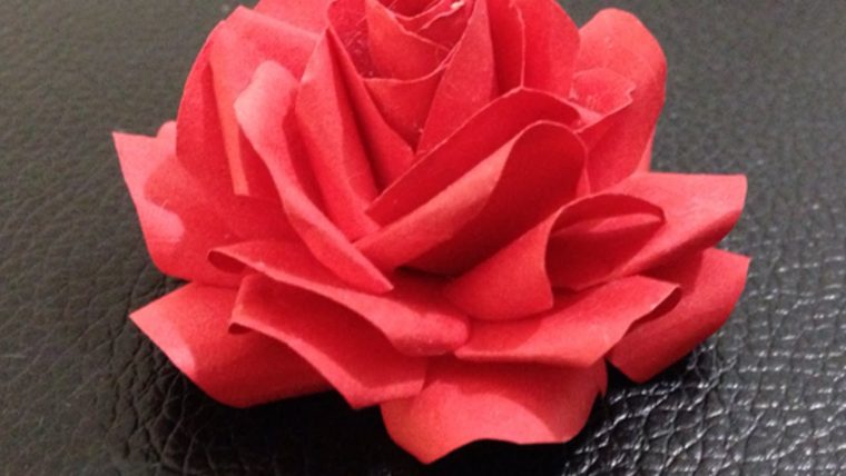 Faire Des Roses En Papier – Diy Arts Créatifs – Guidecentral dedans Origami Rose Facile A Faire