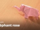 Faire Un Éléphant Rose En Papier avec Origami Facile A Faire En Français