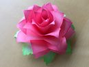 Faire Une Rose En Papier - Fleur En Papier - Bricolage avec Origami Rose Facile A Faire