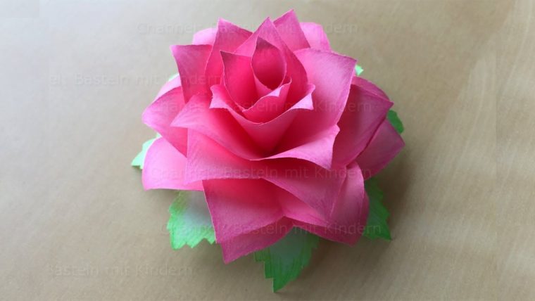 Faire Une Rose En Papier – Fleur En Papier – Bricolage avec Origami Rose Facile A Faire