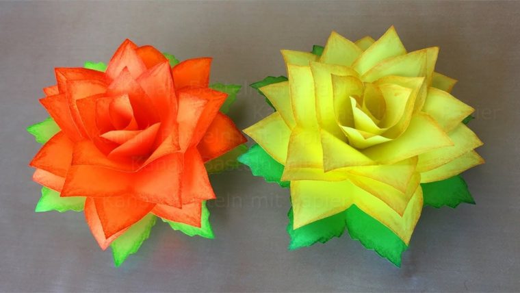 Faire Une Rose En Papier – Fleur En Papier – Bricolage dedans Origami Rose Facile A Faire