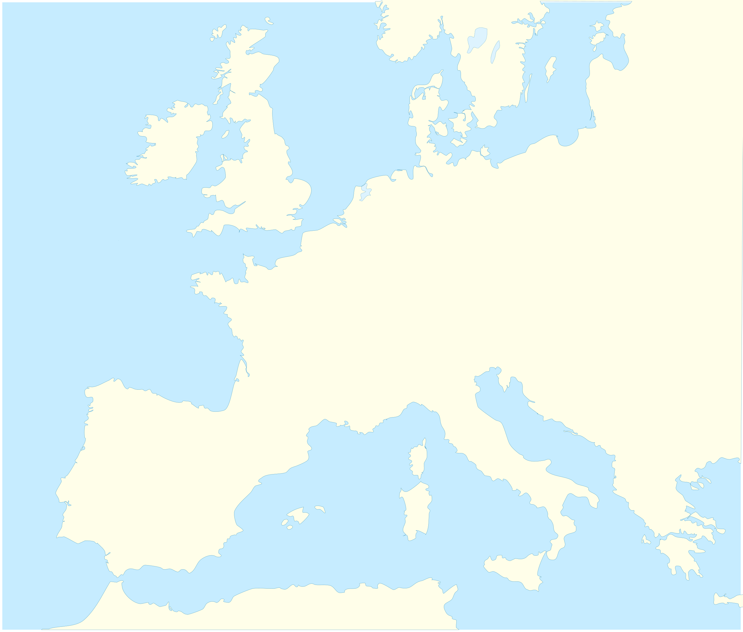 File:blank Map Western Europe Without Borders Atelier tout Ateliers Graphiques Ps