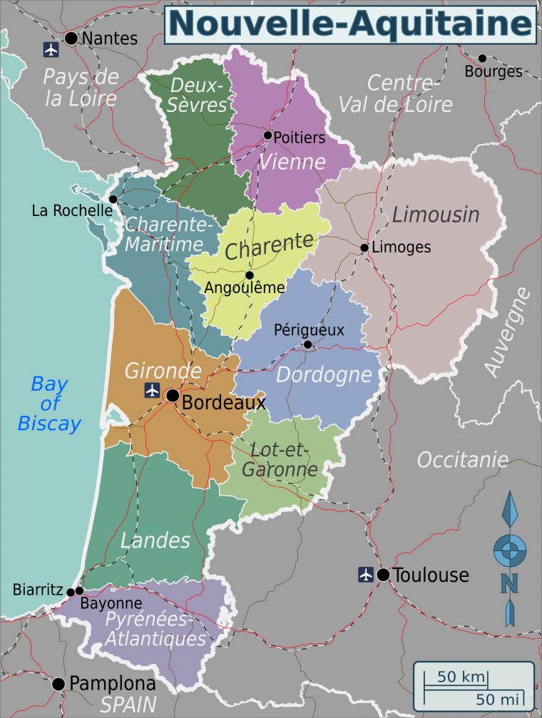 File:nouvelle Aquitaine Wv Region Map En – Wikimedia Commons intérieur Nouvelle Region France