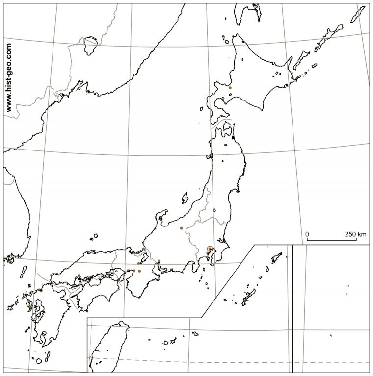 Fond De Carte Vierge Du Japon (Îles Ryûkyû Et Ogasawara intérieur Carte Des Régions Vierge