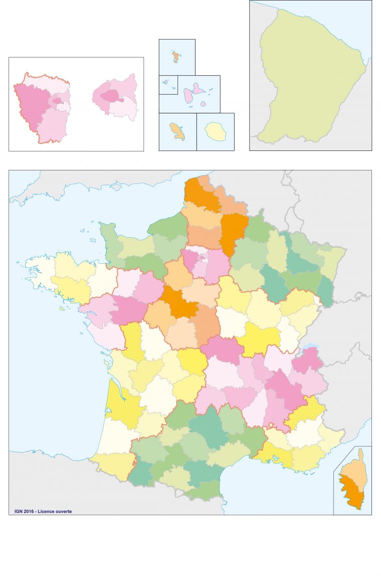 Fonds De Cartes De France, Ign | Webzine+ encequiconcerne Carte Des Régions Vierge
