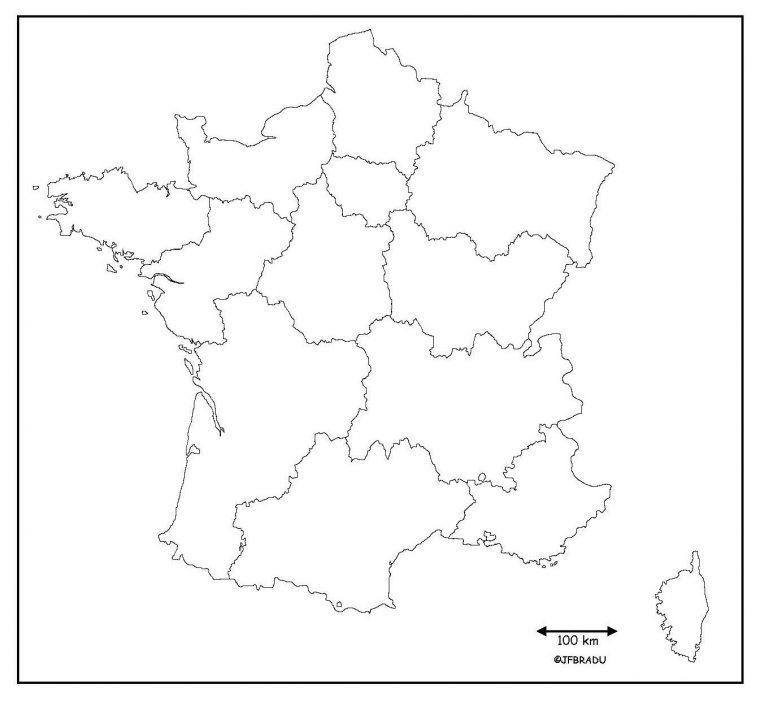 Fonds De Cartes France dedans Carte Des Régions Vierge