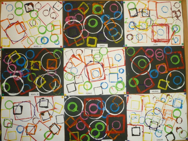 Formes Géométriques – ☺Arts Visuels En Maternelle☺ destiné Techniques Arts Plastiques Maternelle