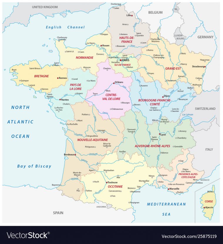France Administrative Map With New Regions concernant Nouvelle Region France
