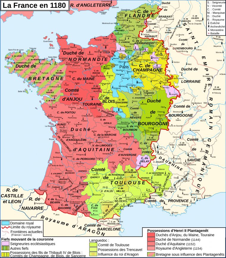 France In 1180 | Storia Medievale, Storia Europea, Cartografia intérieur Carte Anciennes Provinces Françaises