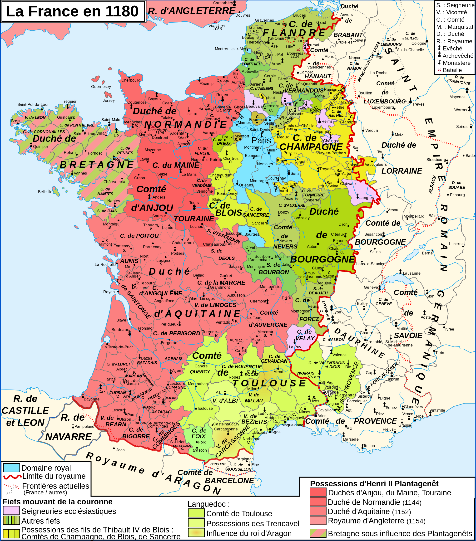France In 1180 | Storia Medievale, Storia Europea, Cartografia intérieur Carte Anciennes Provinces Françaises