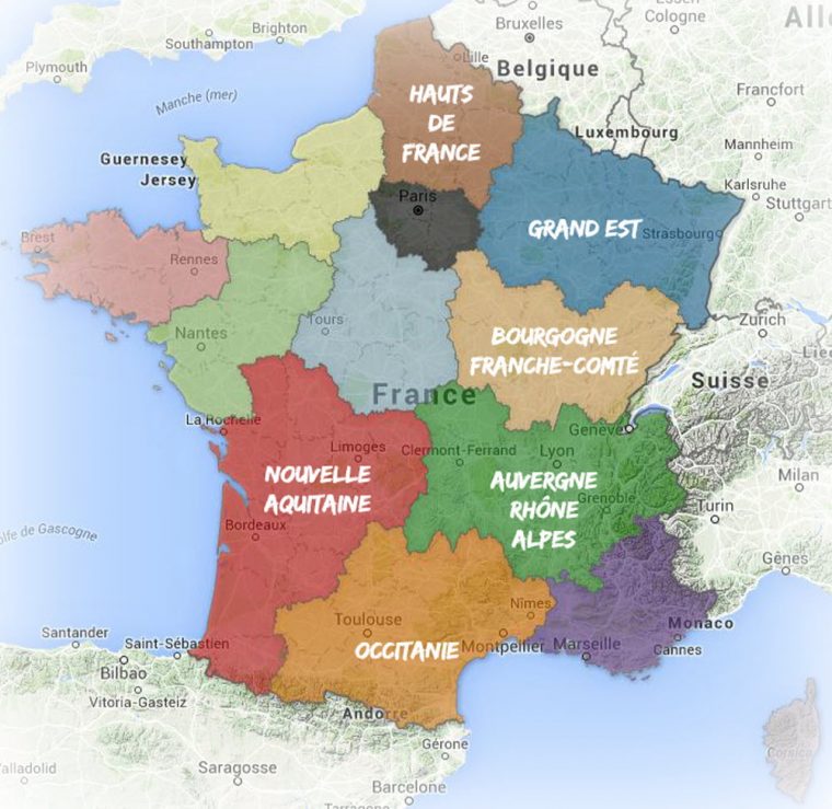 France – Monde | Les Nouveaux Noms Des Régions De France destiné Carte De France Nouvelles Régions
