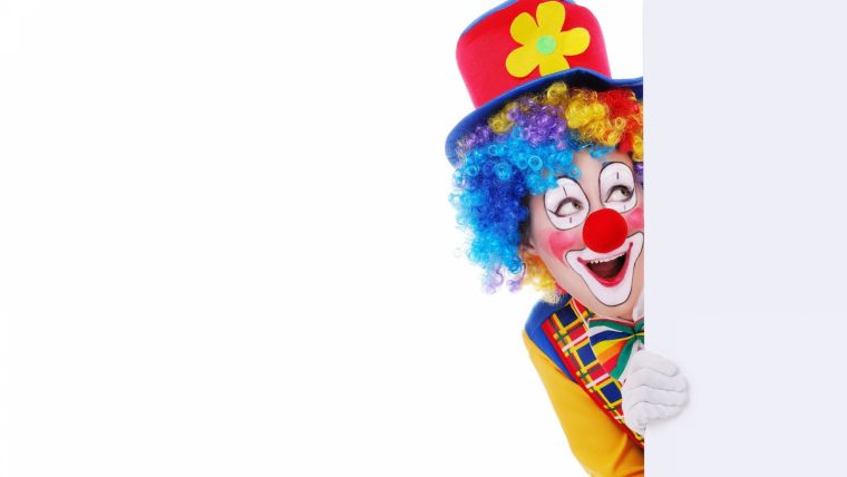 Free Download Colorful Clown Funny Smile White Wooden Board dedans Etoil Clown