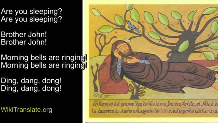 Frère Jacques In English (Comptine) pour Frere Jacques Anglais