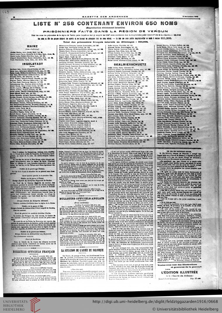 Gazette Des Ardennes: Journal Des Pays Occupés (Januar 1916 concernant Grimper En Anglais