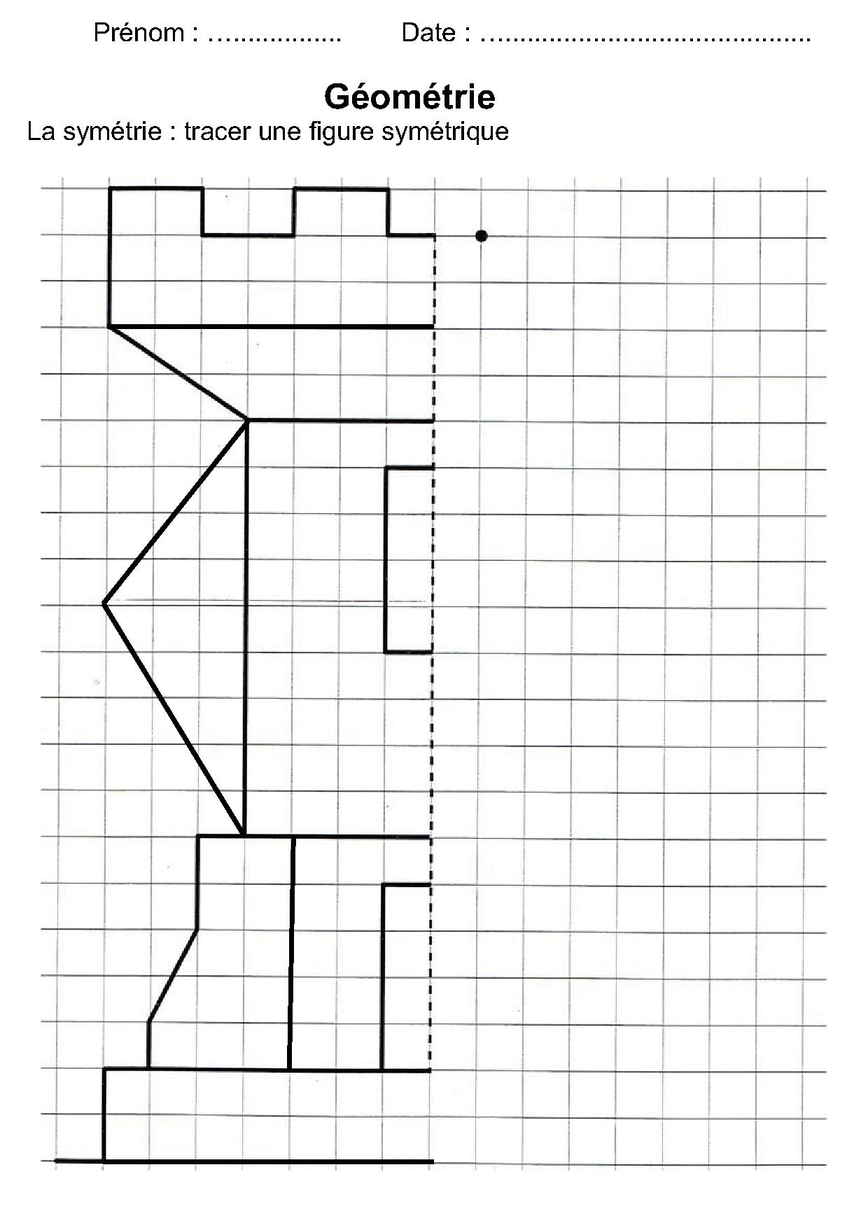 Géométrie Ce1,ce2,la Symétrie,reproduire Une Figure intérieur Fiche Géométrie Cp
