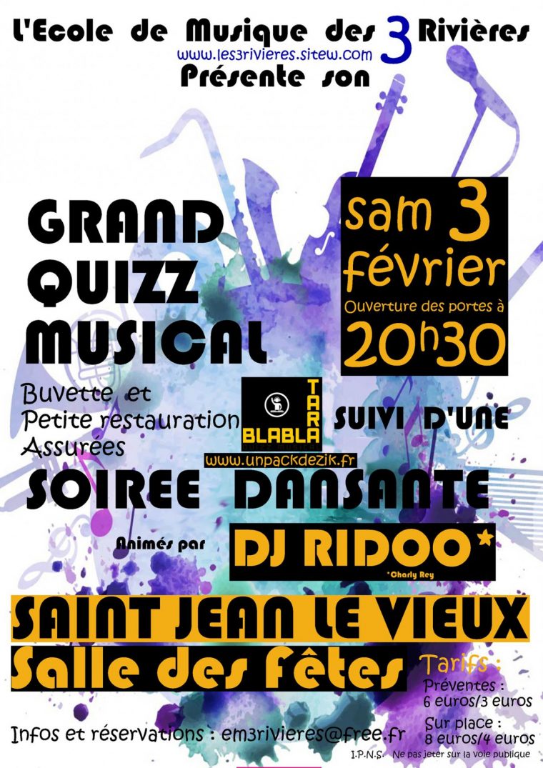 Grand Quizz Musical De L'em3R à Quiz Musical En Ligne