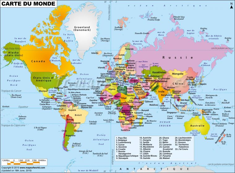 Grande Carte Du Monde pour Carte Europe Avec Capitales
