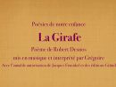Grégoire - La Girafe - Robert Desnos [Poésies De Mon Enfance] intérieur Poème De Robert Desnos