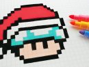 Handmade Pixel Art - How To Draw A Musroom Santa Claus #pixelart destiné Pixel Art Pere Noel