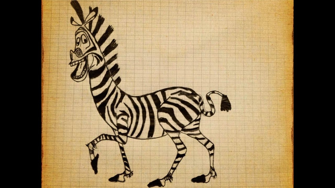 How To Draw Zebra-Marty Madagascar tout Madagascar Zebre