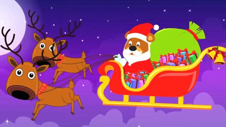 Ici Vient Monsieur Santa | Noël Chanson | Père Noël Chanson | Joyeux Noël |  Here Comes Mister Santa tout Musique Du Père Noël