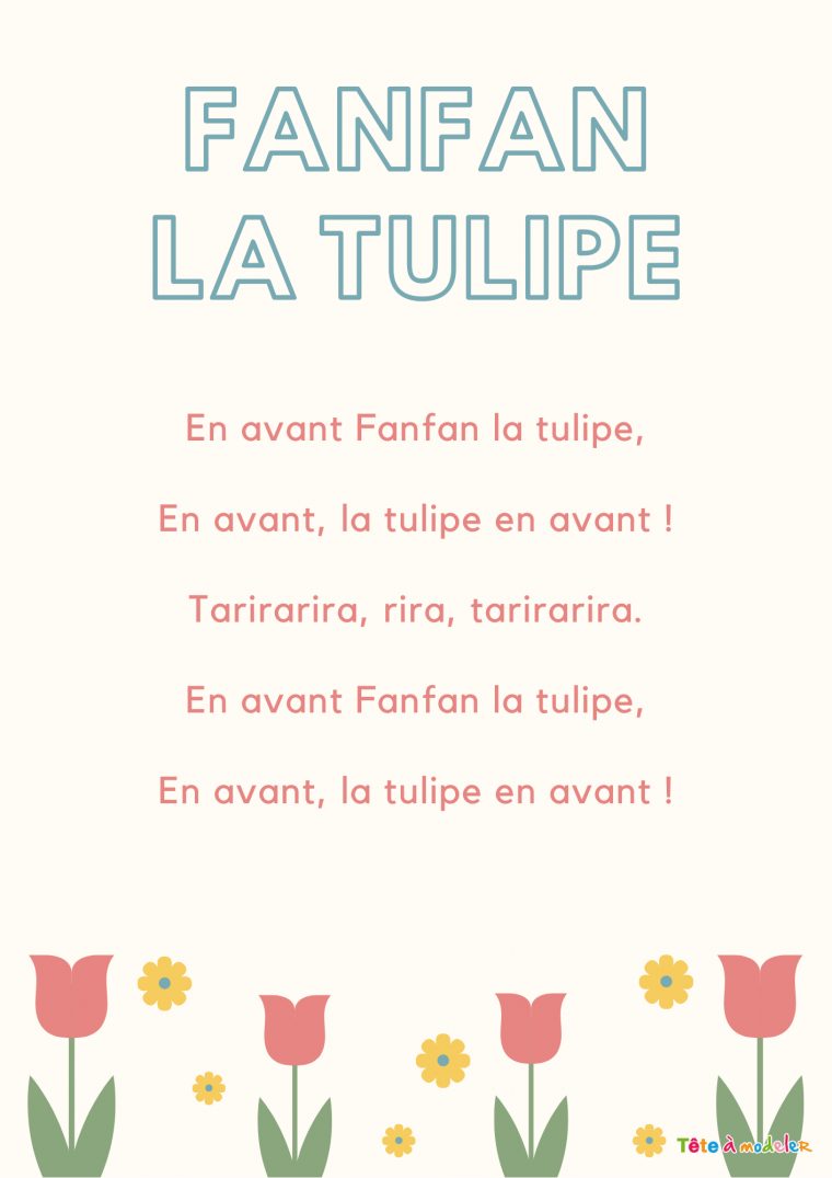 Imprimer La Chanson Fanfan La Tulipe Texte Et Partition encequiconcerne Chanson A Imprimer
