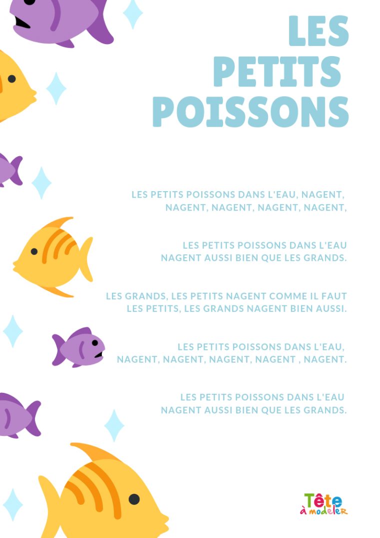 Imprimer Le Texte De La Chanson Les Petits Poissons destiné Petit Moulin Chanson