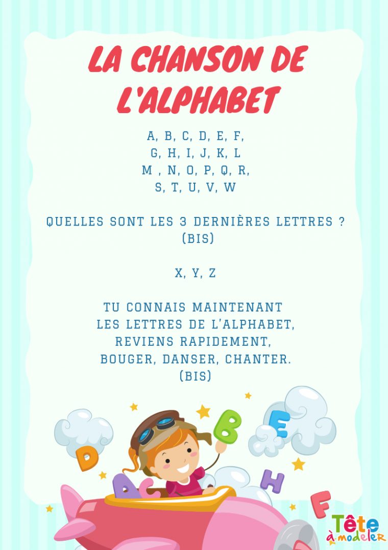 Imprimer Les Paroles De La Chanson De L'alphabet – Chanson dedans Chanson A Imprimer