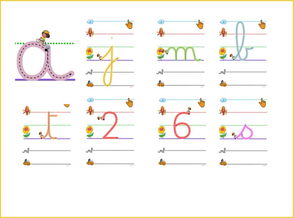 Écrire L'alphabet: Apprendre À Écrire La Lettre T Majuscule En Cursive