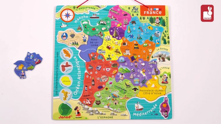 Janod – Puzzle France Magnétique – Nouvelles Régions pour Carte De France Nouvelles Régions