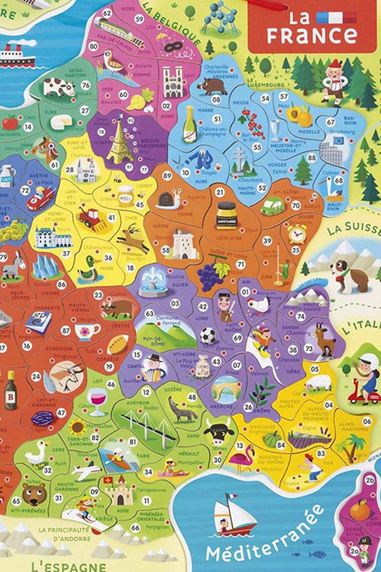 Janod > Puzzles Éducatifs > Puzzles Par Thèmes > Puzzles avec Carte De France Pour Les Enfants