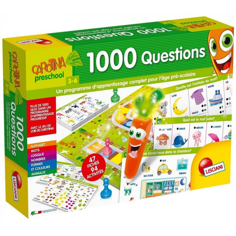 Jeu Éducatif 1000 Questions pour Jeux Educatif 3 Ans