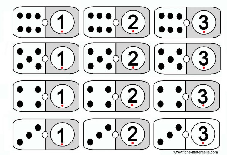 Jeu Mathématiques En Maternelle Et Cp : Les Dominos concernant Jeux De Maternelle À Imprimer