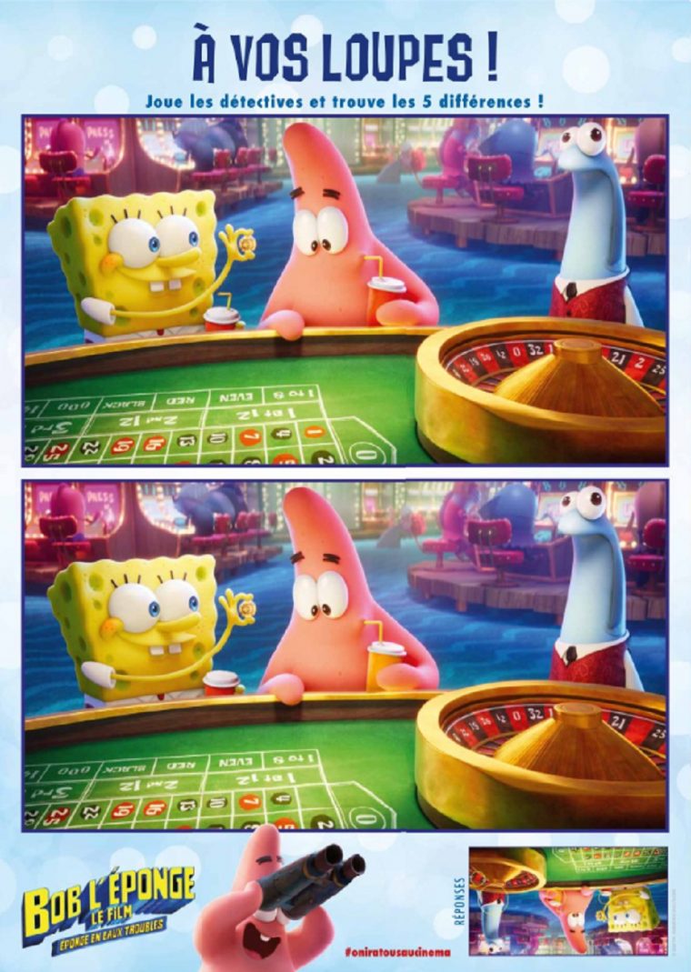 Jeux De Jeux Des Différences Bob L'eponge – Fr.hellokids concernant Les 5 Differences