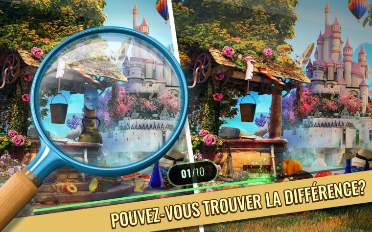 Jeux Des Differences Gratuit – Château Enchanté Pour Android dedans Jeux De Différence