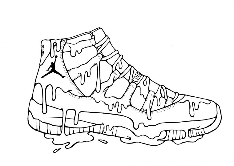 jordan 13 coloring page