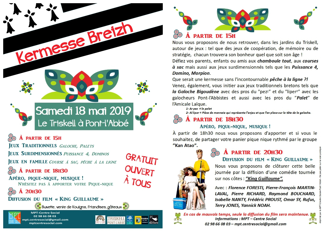 Kermesse Breizh Pont-L'abbé - 18-05-2019 A Partir De 15H00 tout Jeux De Puissance 4 Gratuit