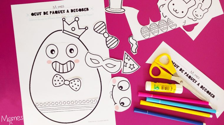 Kit De Décoration Oeuf De Pâques À Imprimer – Momes avec Découpage Collage Maternelle À Imprimer