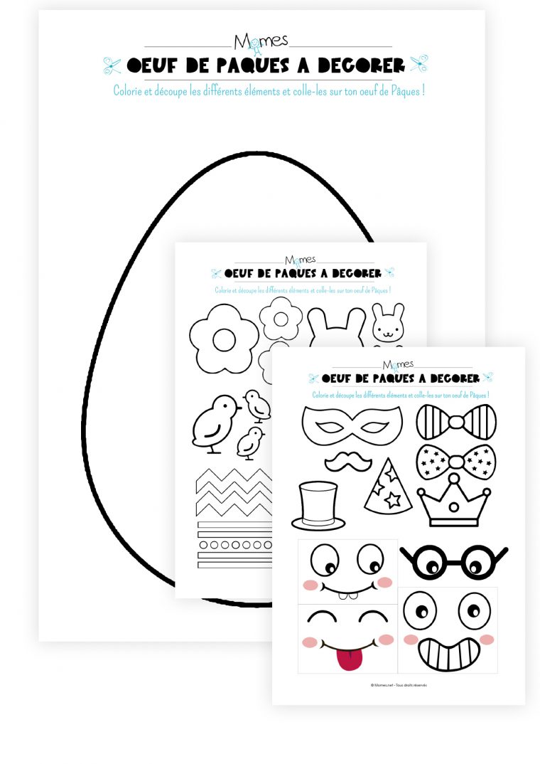 Kit De Décoration Oeuf De Pâques À Imprimer – Momes concernant Découpage Collage Maternelle À Imprimer