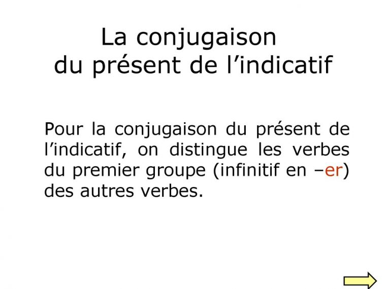 La Conjugaison Du Présent De L'indicatif – Презентация Онлайн destiné Dormir Au Présent De L Indicatif