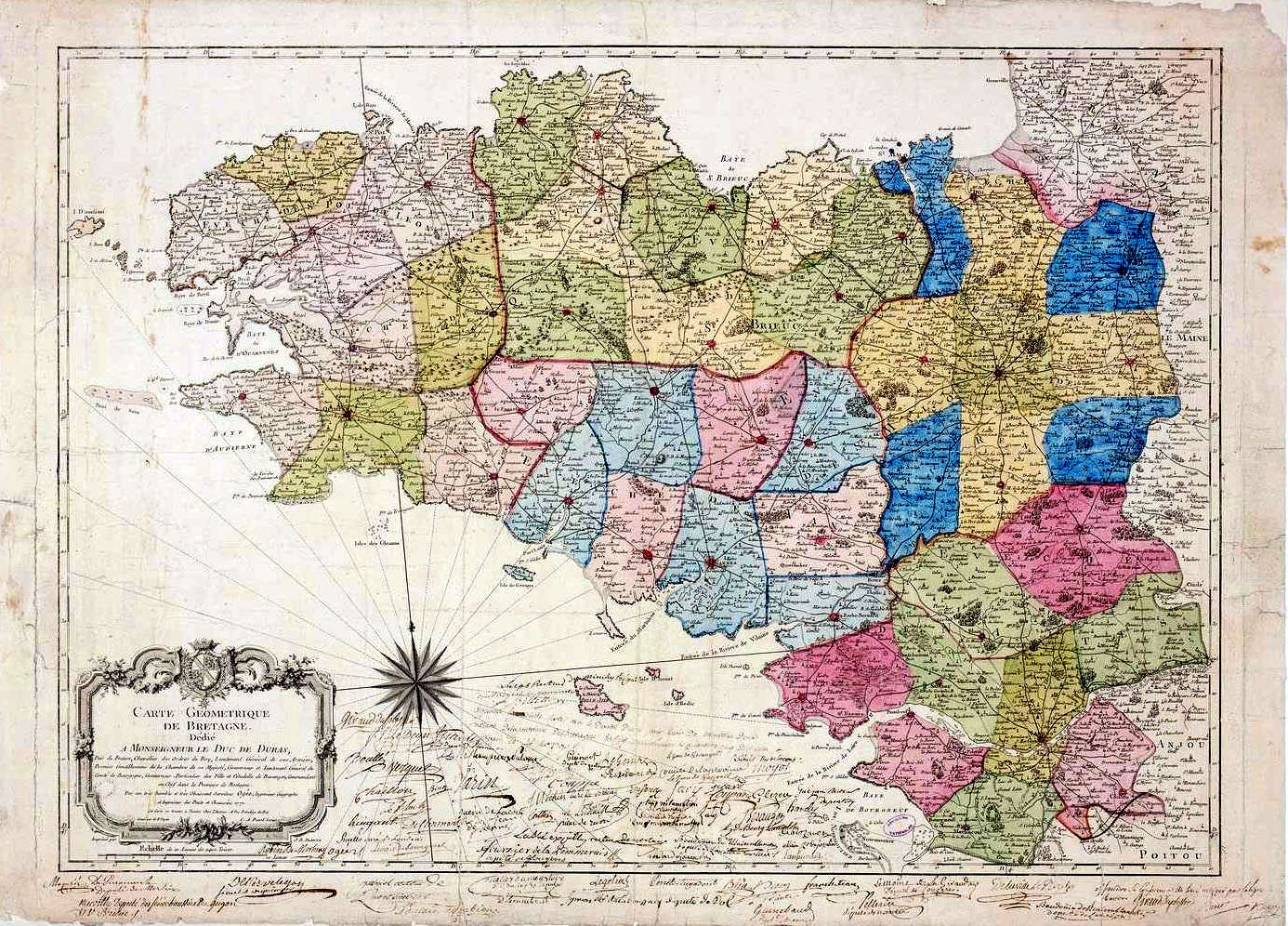 La Division De La Province De Bretagne En Cinq Départements destiné Carte Anciennes Provinces Françaises