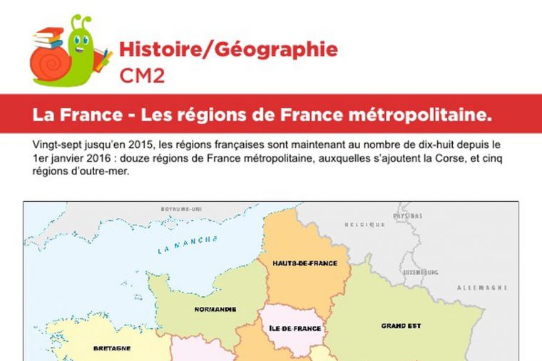 La France, Les Régions De France Métropolitaine à Carte De France Avec Département À Imprimer